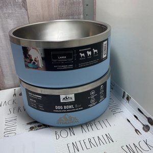 Hydrapeak dog bowls 8 Cup lt. Blue set of 2